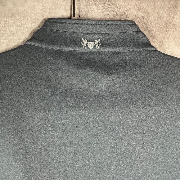 Hickey Freeman Sweatshirt Men Size XL Gray Quarter Zip Pullover Mock Neck Preppy - Picture 5 of 9